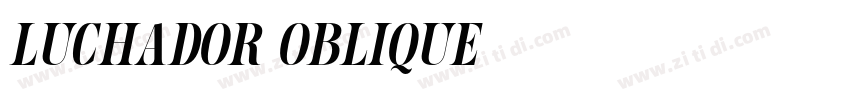 Luchador Oblique字体转换